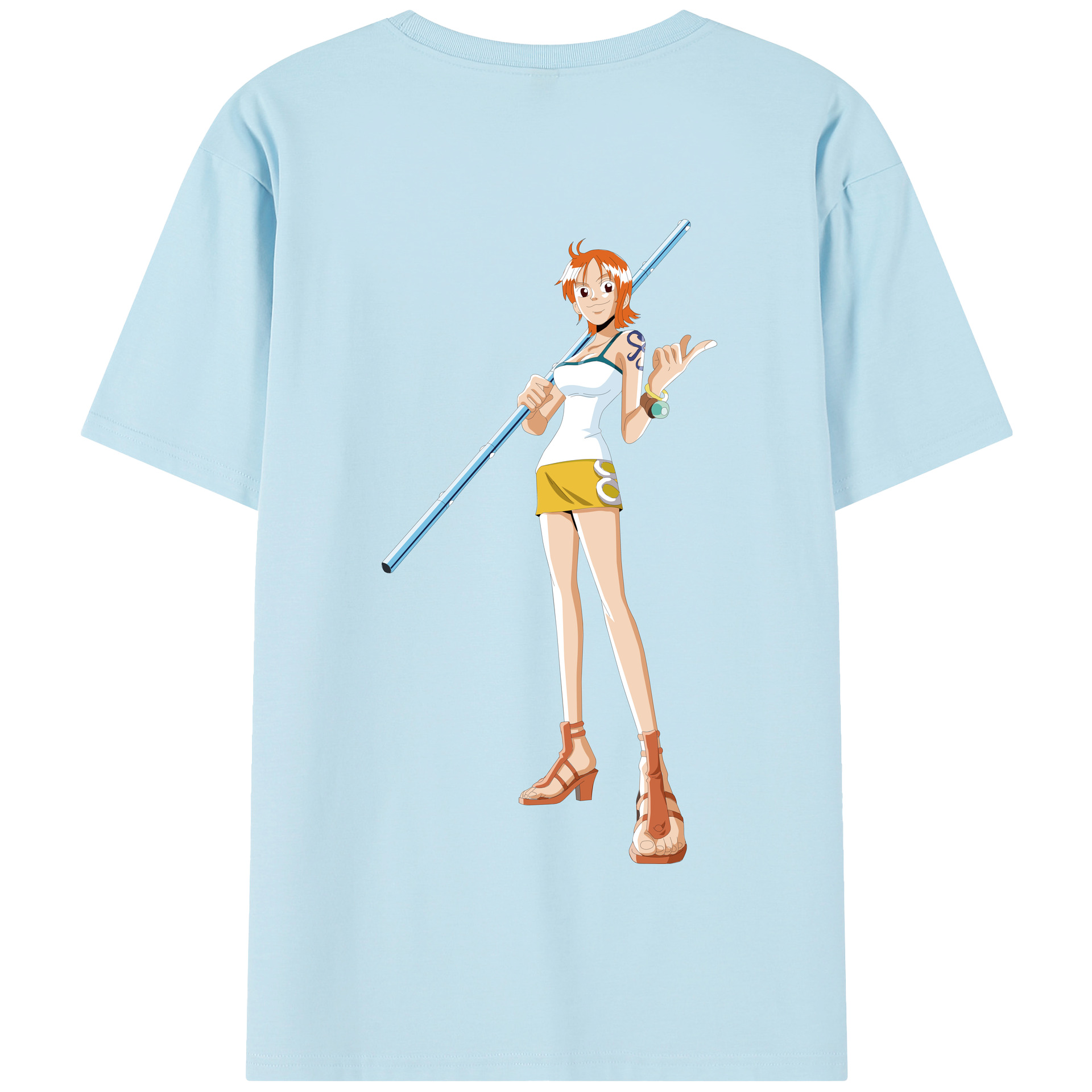ワンピース ナミ ONE PIECE Nami 綿100％半袖Tシャツ（背面プリント）